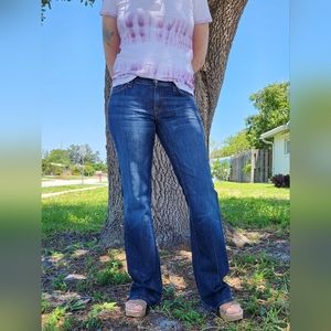 7 For All Mankind Low Rise Bootcut Jeans, size 28